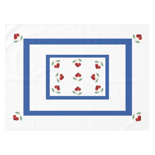 Retro-Kirsch-Tischdecke Tischdecke (Vorderseite (Horizontal))
