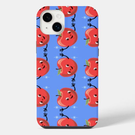 Retro Kirsch Typen iPhone Hülle (Rückseite)