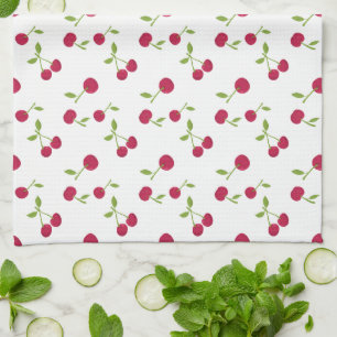 Retro Kirsche Cute Simple Minimal Farmhouse Geschirrtuch