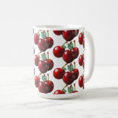Retro Kirschen frisch gepflückt Kaffeetasse (VorderseiteRechts)