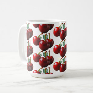 Retro Kirschen frisch gepflückt Kaffeetasse