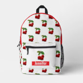 Retro-Kirschen-Mädchen Vintage Style Rucksack (Vorderseite)