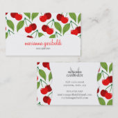 Retro Kirschen Profissional Visitenkarte (Vorne/Hinten)