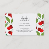 Retro Kirschen Profissional Visitenkarte (Rückseite)