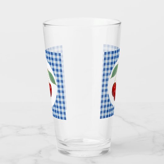 Retro-Kirschen Trinkglas Glas (Rechts)