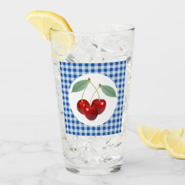 Retro-Kirschen Trinkglas Glas