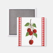 Retro-Kirschenmagnet Magnet (Vorderseite/Rückseite)