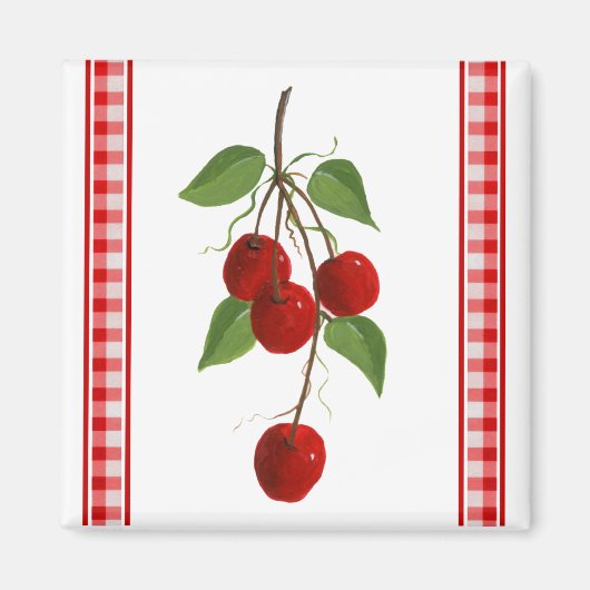 Retro-Kirschenmagnet Magnet (Vorne)