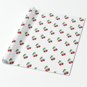 Retro-Kirschgeschenkpapier Geschenkpapier