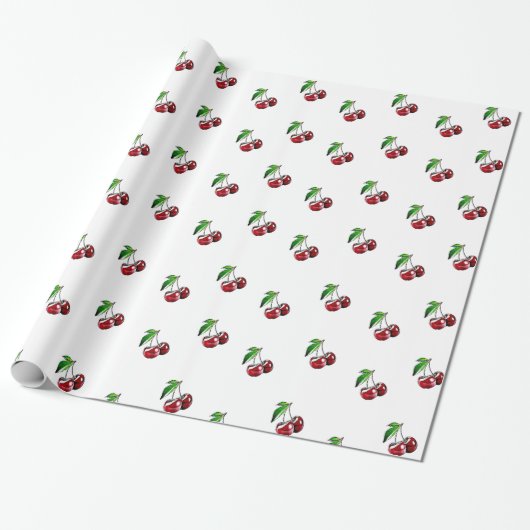 Retro-Kirschgeschenkpapier Geschenkpapier (Ungerollt)