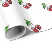Retro-Kirschgeschenkpapier Geschenkpapier (Rolleneckpunkt)