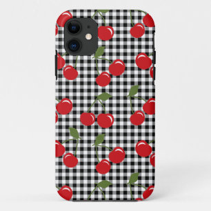 Retro Kirschgingham iPhone 11 Hülle