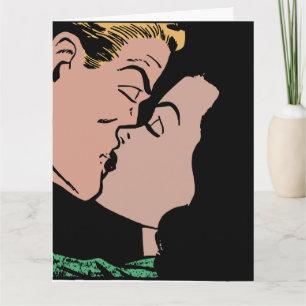 RETRO KISS WEDD JAHRESKARTEN KARTE