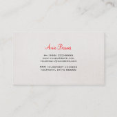 Retro Kissing Lips Makeup Artist Shimmery White Visitenkarte (Rückseite)