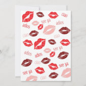 Retro Kissing My 40's Goodbye 50 th Birthday Party Einladung (Rückseite)