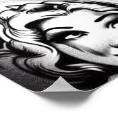 Retro Kissing Pin-ups Poster (Ecke)