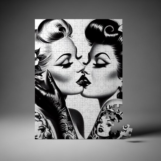 Retro Kissing Pin-ups Puzzle