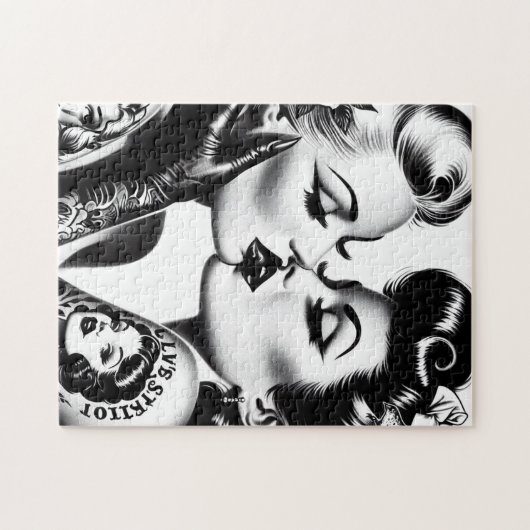 Retro Kissing Pin-ups Puzzle (Horizontal)