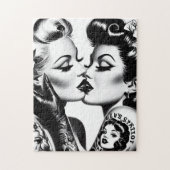 Retro Kissing Pin-ups Puzzle (Vertikal)