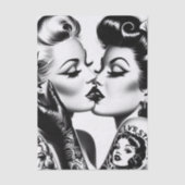 Retro Kissing Pin-ups Seidenpapier (Vorderseite)