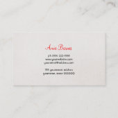 Retro Kissinglips Makeup Künstler Beige Linen Look Visitenkarte (Rückseite)