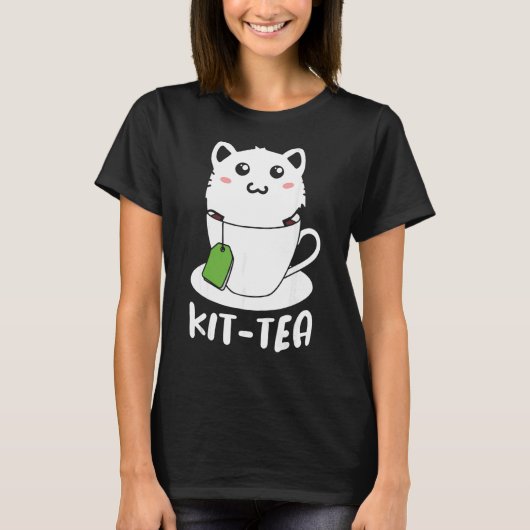 Retro Kit Tea Kitten Tee Tee Drink Teacup Pub (Vorderseite)