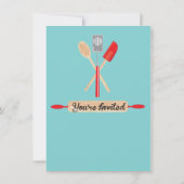 Retro Kitchen Bridal Dusche Einladungen (Rückseite)