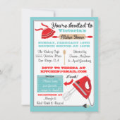Retro Kitchen Bridal Dusche Einladungen (Vorderseite)