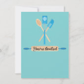 Retro Kitchen Bridal Dusche Einladungen (Rückseite)