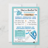 Retro Kitchen Bridal Dusche Einladungen (Vorderseite)