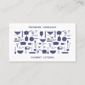 Retro Kitchen Catering Bäckerei Koch QR Code Visitenkarte (Vorderseite)