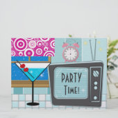 Retro Kitchen - Cocktail - Dinner Party - SRF Einladung (Stehend Vorderseite)