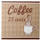 Retro Kitchen Coffee Shop Trivet Tile Geschenk Fliese (Vorderseite)
