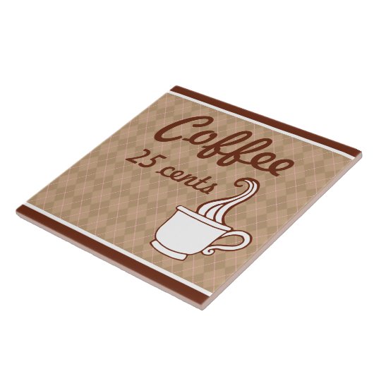 Retro Kitchen Coffee Shop Trivet Tile Geschenk Fliese (Seite)
