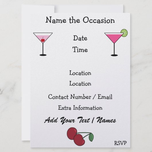 Retro Kitchen / Dinner Party - SRF Save The Date (Rückseite)