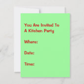 Retro Kitchen Econ Zuhause Canning Party Einladung (Rückseite)