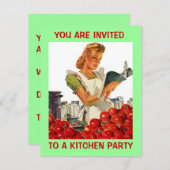 Retro Kitchen Econ Zuhause Canning Party Einladung (Vorne/Hinten)