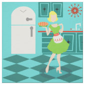 Retro Kitchen Fabric Stoff (Muster)