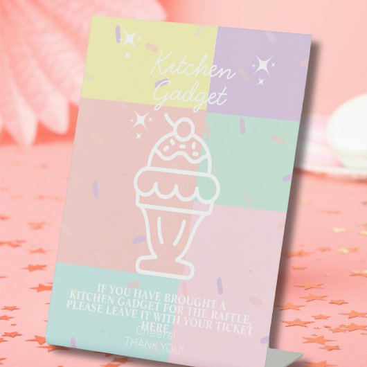 Retro Kitchen Gadget Raffle Sockelschild