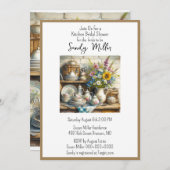 Retro Kitchen Geschirr Bridal Dusche Einladung (Vorne/Hinten)