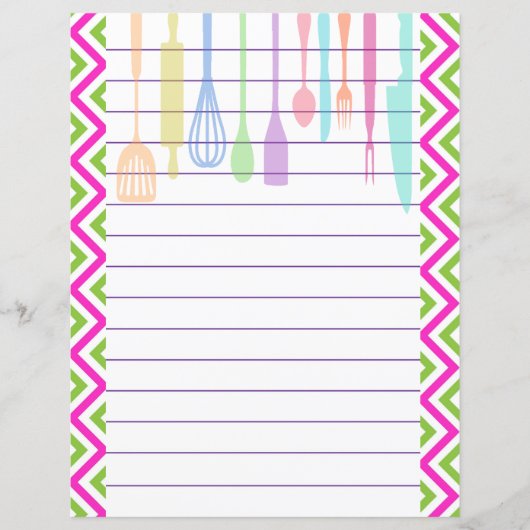 Retro Kitchen Kochen Essgeschirr Zigzag Zickzack (Vorderseite)