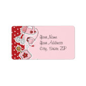 Retro Kitchen Label Adressaufkleber (Vorne)