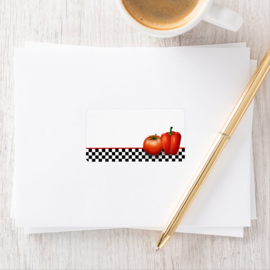 Retro Kitchen oder Cooking Blank Address Labels Adressaufkleber (Insitu)