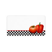 Retro Kitchen oder Cooking Blank Address Labels Adressaufkleber (Vorne)