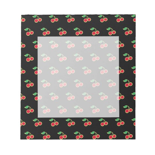Retro Kitchen Office Cherry Notepad Geschenk Notizblock (Vorderseite)