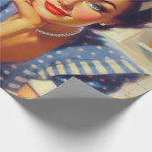 Retro Kitchen Painting Geschenkpapier (Ecke)