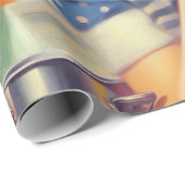 Retro Kitchen Painting Geschenkpapier (Rolleneckpunkt)