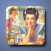 Retro Kitchen Painting Pappteller