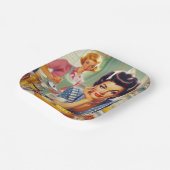 Retro Kitchen Painting Pappteller (Gewinkelt)