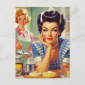 Retro Kitchen Painting Postkarte (Vorderseite)